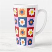 Retro Süße bunte Blumen Muster Milchtasse (Rechts)