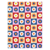 Retro Süße bunte Blumen Muster Tischdecke (Vorderseite)