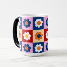 Retro Süße bunte Blumen Muster