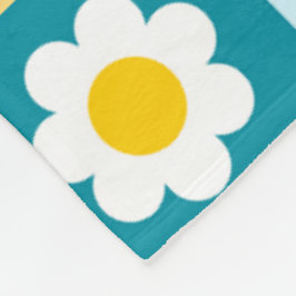 Retro Süße bunte Pastell-Blumen-Muster Fleecedecke