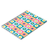 Retro Süße bunte Pastell-Blumen-Muster Notizblock (Linke Seite)