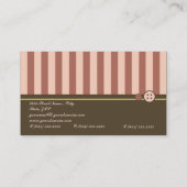 Retro süße Cupcake-Leckerei-Bäckerei-Geschäftskart Visitenkarte (Rückseite)