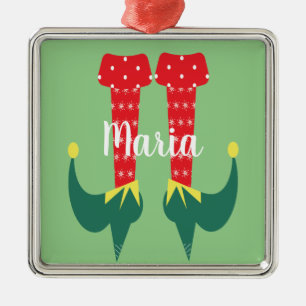 Retro süße Elf-Füße Absätze Weihnachtsgeschenk Ornament Aus Metall