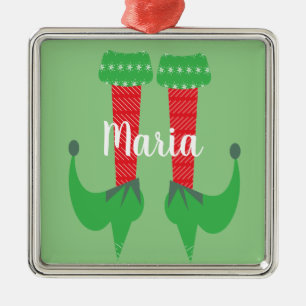 Retro süße Elf-Füße High Heels Weihnachtsgeschenk Ornament Aus Metall