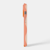 Retro Süße Katze mit Akzenten iPhone Hülle (Linke Seite)