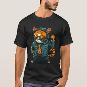 Retro Süße Katze Vintage-Stil Katze 22 T-Shirt
