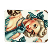 Retro Süße Klassische Pinup Magnet (Horizontal)