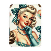 Retro Süße Klassische Pinup Magnet (Vertikal)
