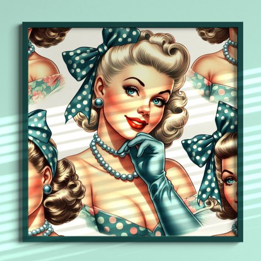 Retro Süße Klassische Pinup Poster
