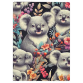 Retro süße Koala-Malerei Klemmbrett (Rückseite)