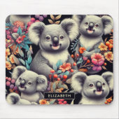 Retro süße Koala-Malerei Mousepad (Vorne)