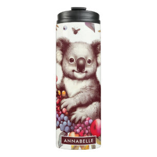 Retro süße Koala-Malerei nahtlos Thermosbecher
