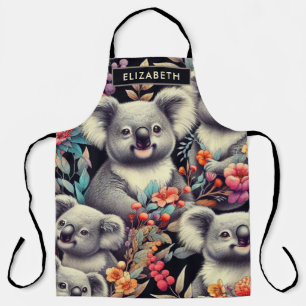 Retro süße Koala-Malerei Schürze