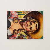 Retro süße Landfrau Puzzle (Horizontal)