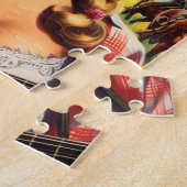 Retro süße Landfrau Puzzle (Seite)