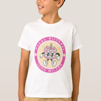 Retro süße tanzende Geburtstagstorte T-Shirt