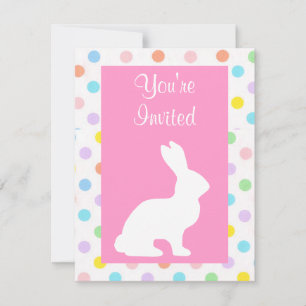 Retro Süße Tier Ostern   Hase Einladung