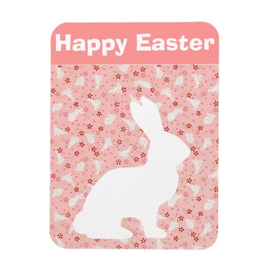 Retro Süße Tiere Ostern | Hase Magnet (Vertikal)