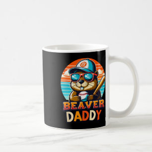 Retro Süßer Biber Daddy Baseball Vintage Tier Sp Kaffeetasse