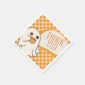 Retro Süßer Geist Halloween Danke Serviette (Ecke)