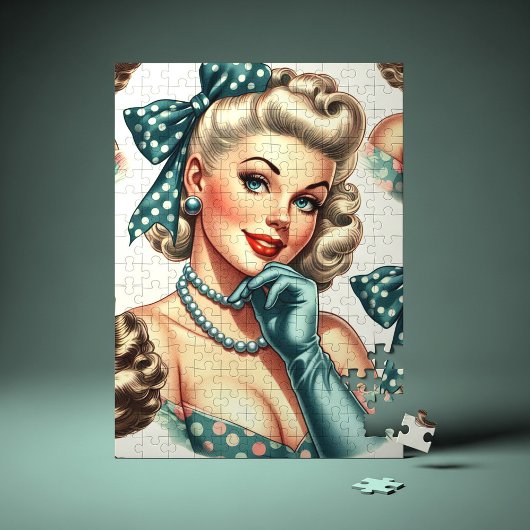 Retro Süßer Klassischer Pin-Up Puzzle