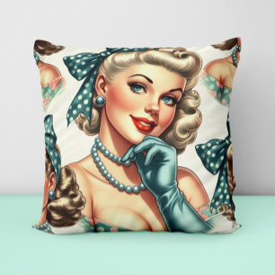 Retro Süßer Klassischer Pinup Kissen