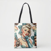 Retro Süßer Klassischer Pinup Tasche (Vorderseite)