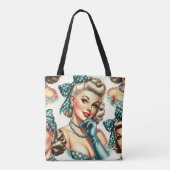 Retro Süßer Klassischer Pinup Tasche (Rückseite)