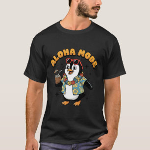 Retro Süßer Pinguin Hawaii Aloha-Modus Vintage T-Shirt