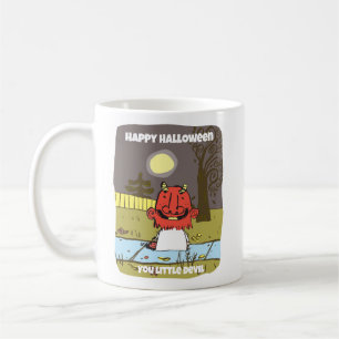 Retro Süßer Teufel Halloween Tasse