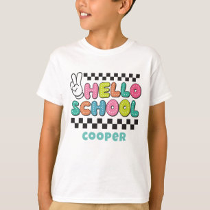 Retro süßes Zurück zur Schule Jungen T-Shirt