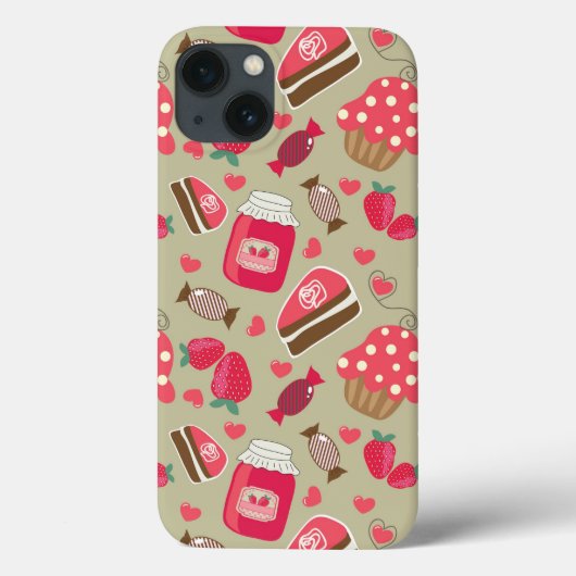 Retro-Süßigkeiten Case-Mate iPhone Hülle (Rückseite)