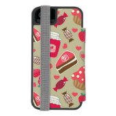 Retro Süßigkeiten Incipio iPhone Geldbeutel-Hülle (Folio Rückseite)