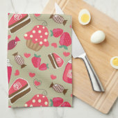 Retro Süßigkeiten Küchentuch (Viertel Falte)