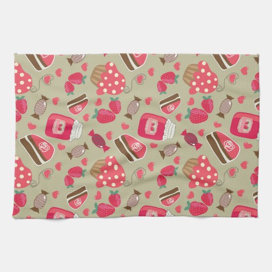 Retro Süßigkeiten Küchentuch (Horizontal)