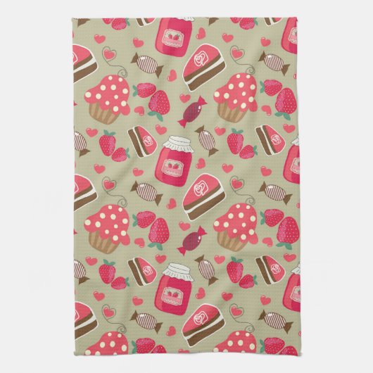 Retro Süßigkeiten Küchentuch (Vertikal)