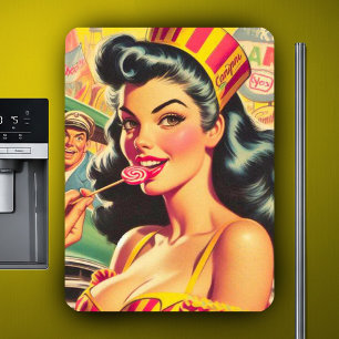Retro-Süßigkeiten Mädchen Magnet