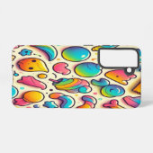Retro-Süßigkeiten mit mehrfarbigen Cartoon Samsung Galaxy Hülle (Rückseite (Horizontal))