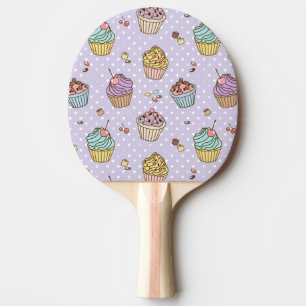 Retro-Süßigkeiten-Muster Tischtennis Schläger