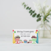 Retro Süßigkeiten Nachspeisen Backwaren Konditorei Visitenkarte (Stehend Vorderseite)