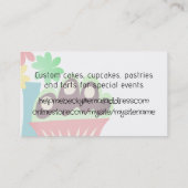 Retro Süßigkeiten Nachspeisen Backwaren Konditorei Visitenkarte (Rückseite)