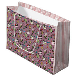 Retro-Süßigkeiten - Rosa Große Geschenktüte