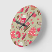 Retro-Süßigkeiten Runde Wanduhr (Winkel)