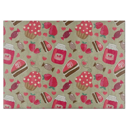 Retro Süßigkeiten Schneidebrett (Vorderseite)