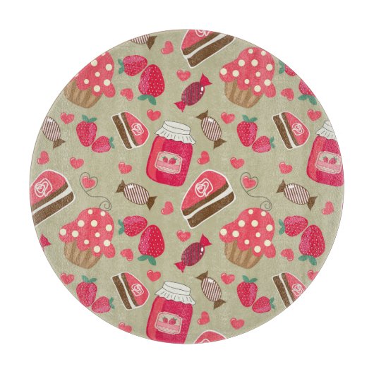 Retro Süßigkeiten Schneidebrett (Vorderseite)