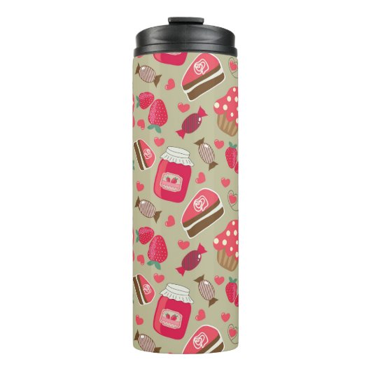 Retro Süßigkeiten Thermosbecher (Vorderseite)