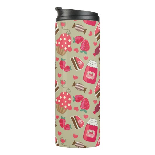 Retro Süßigkeiten Thermosbecher (Nach rechts gedreht)