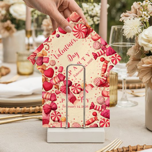 Retro-Süßigkeiten Valentinsfeier Serviette