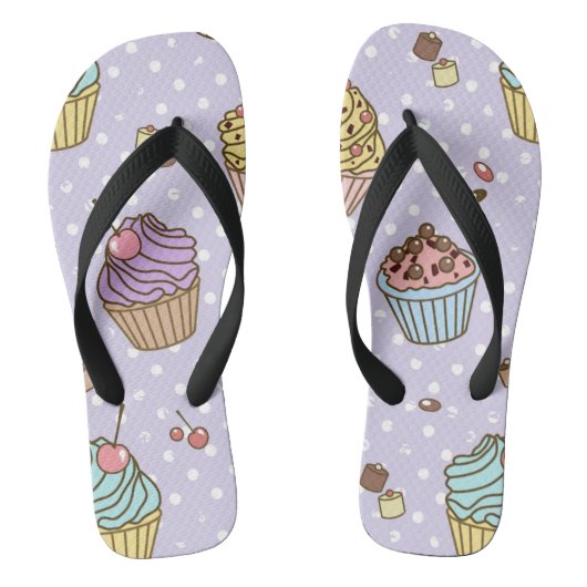 Retro Süßigkeitens-Muster Badesandalen (Fußbett)