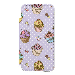 Retro Süßigkeitens-Muster Incipio Watson™ iPhone 5 Geldbörsen Hülle